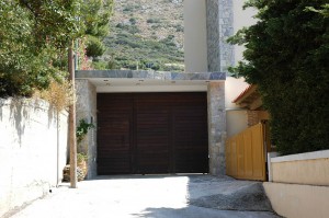 The main parking entrance